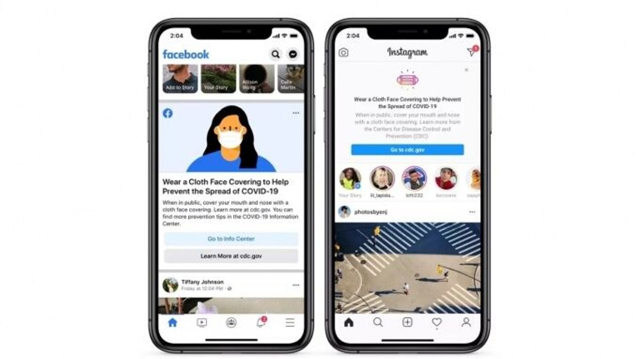 Instagram ve Facebook'a Maske Takma Uyarısı Geliyor!