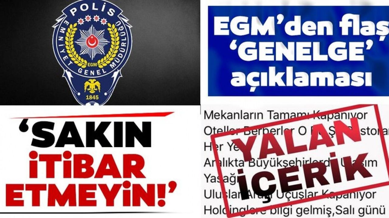 Emniyet Genel Müdürlüğü'nden sahte genelge uyarısı!