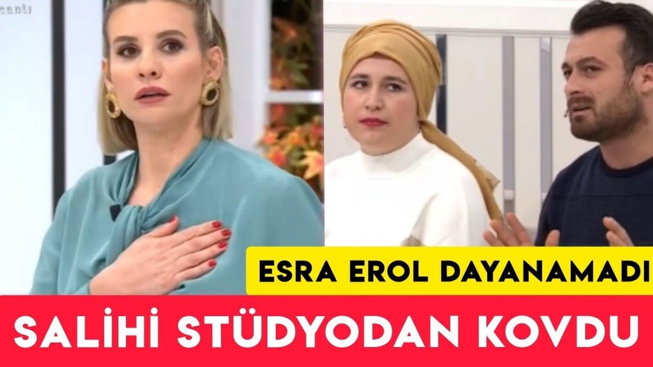Esra Erol çok sinirlendi! Stüdyoya gelen Salih'i kovdu