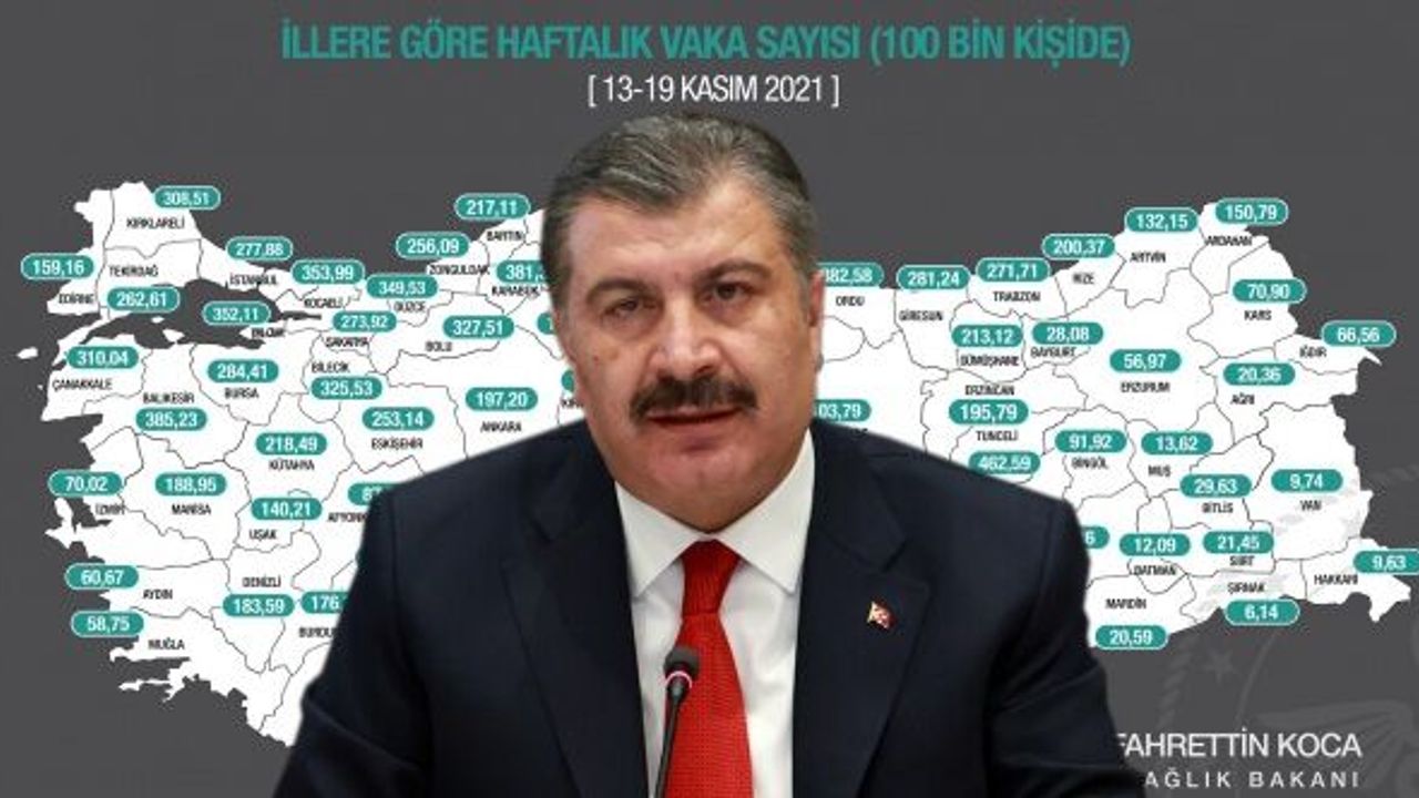 Sağlık Bakanı Fahrettin Koca açıkladı! İşte en çok vaka artışa yaşanan iller