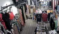 Mağazaya giren kedi beğendiği taytı çaldı!