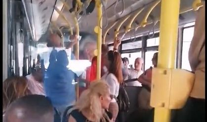Belediye otobüsünde bir kadın "Beni lezbiyen yapamayacaksınız." diye bağırdı