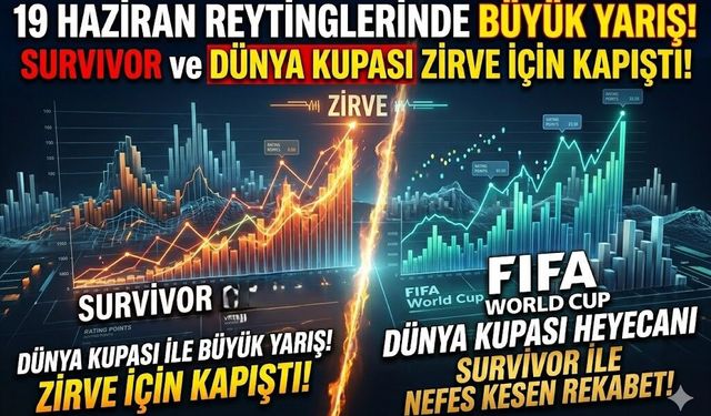 19 Haziran Reytinglerinde Büyük Yarış! Survivor ve Dünya Kupası Zirve İçin Kapıştı
