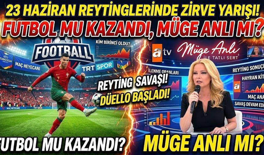 23 Haziran Reytinglerinde Zirve Yarışı! Futbol mu Kazandı, Müge Anlı mı?