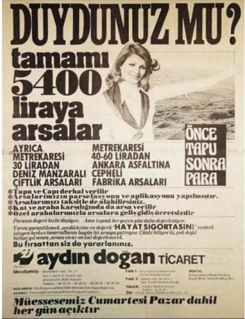 aydın doğan gazete ilan