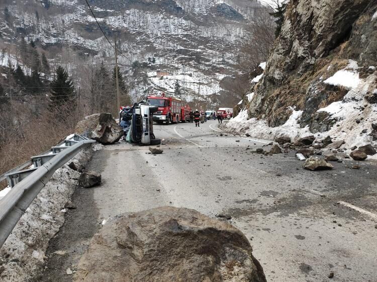 trabzon'da heyelan