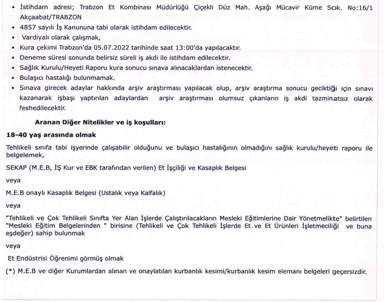 et ve süt kurumu kasap trabzon