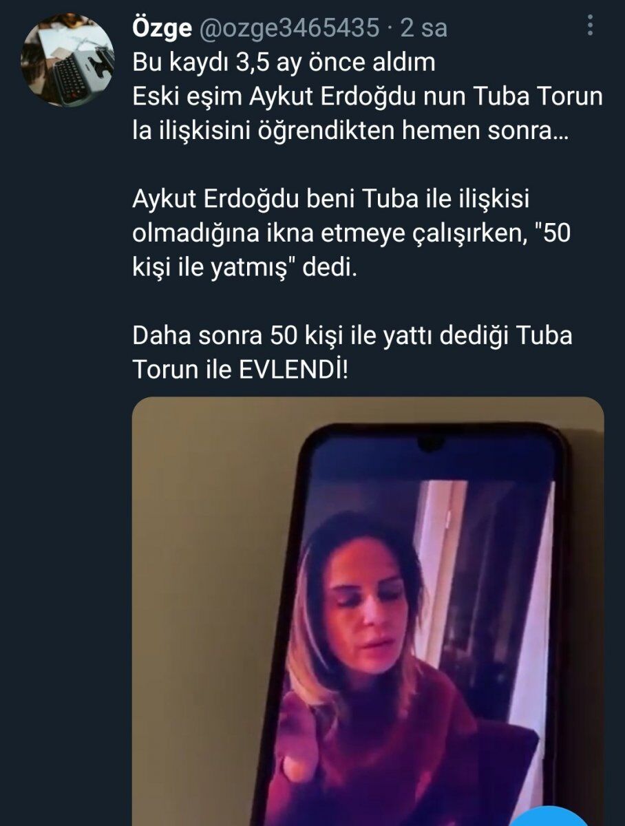 özge erdoğdu ve aykut erdoğdu tweet
