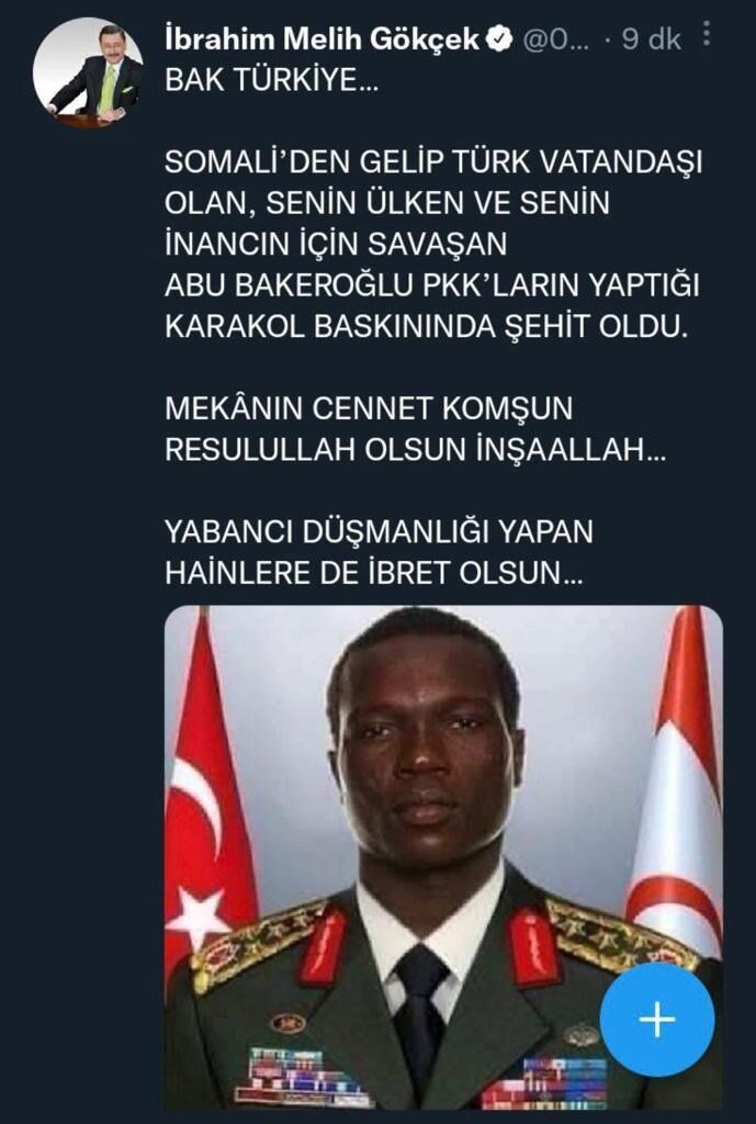 Melih Gökçek Tweet