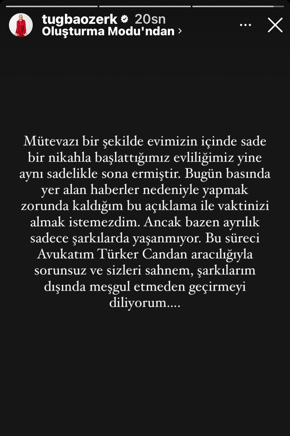 tuğba boşanma