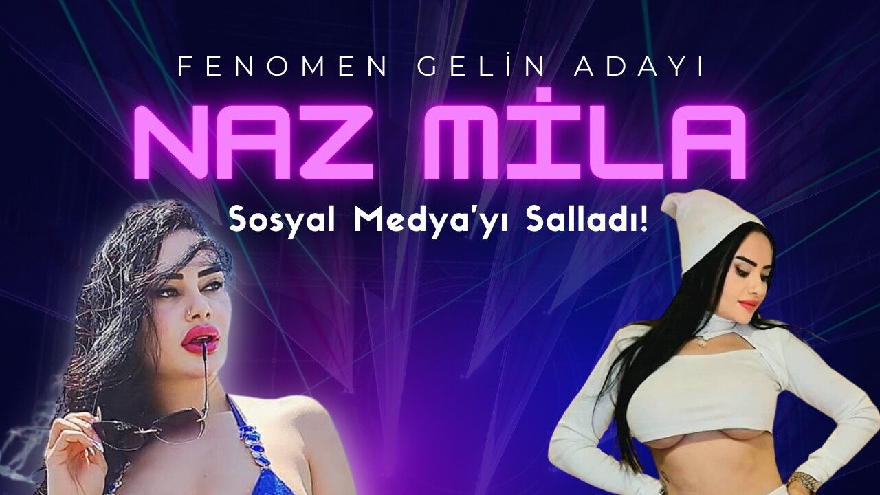 Fenomen gelin adayı Naz Mila'nın derin göğüs dekolteli pozu olay oldu