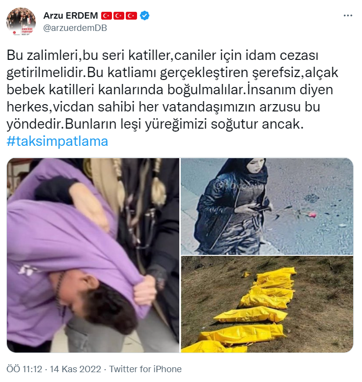 Arzu Erdem Tweet