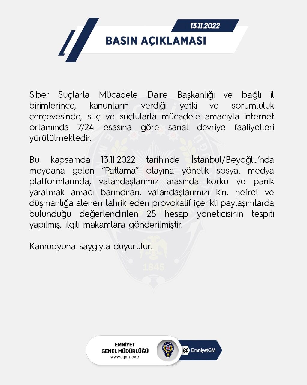egm açıklama istiklal