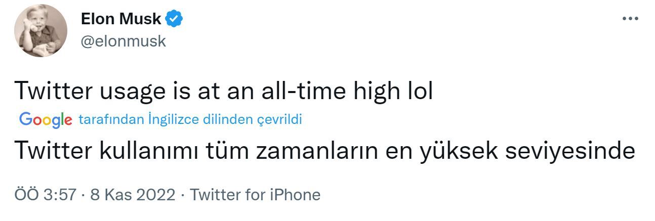 Elon Musk Twitter Tweet