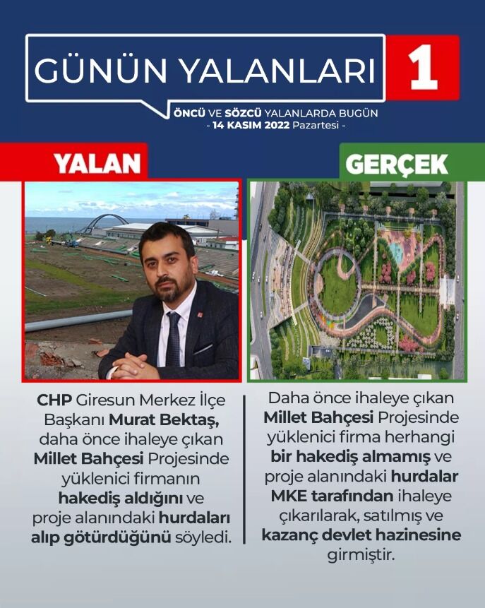 Giresun Belediyesi Açıklama
