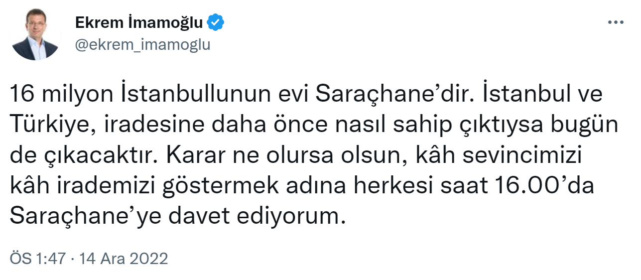 Ekrem İmamoğlu Saraçhane 1