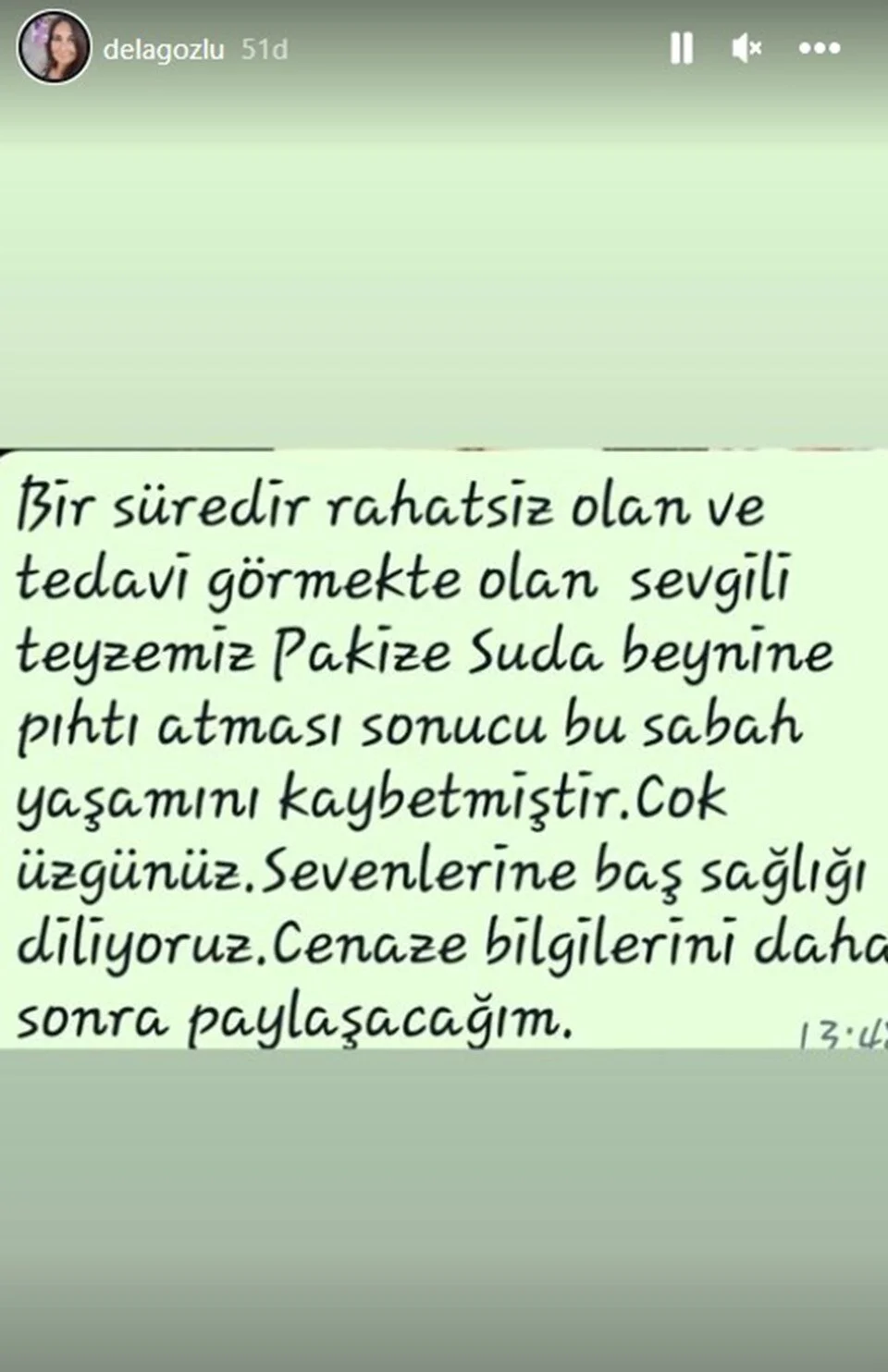 pakize suda haber