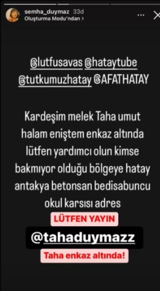 taha duymaz deprem