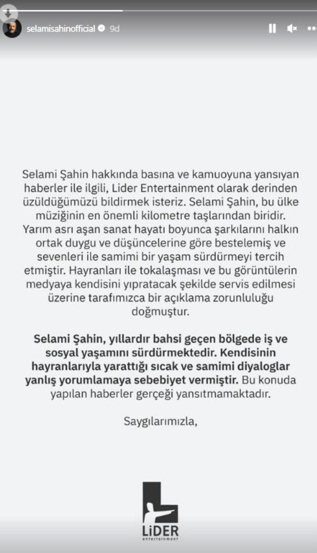 selami şahin açıklama