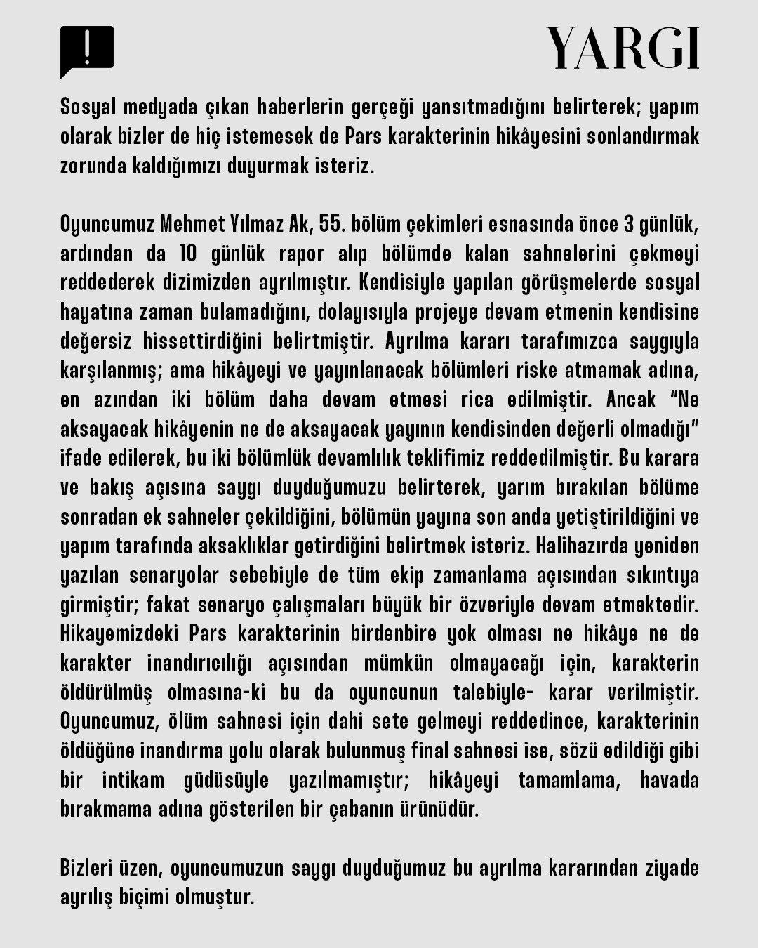 yargı yapım firması açıklama