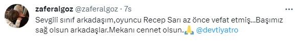 recep sarı ölüm haberi