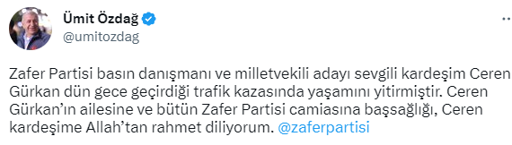 ümit özdağ duyuru