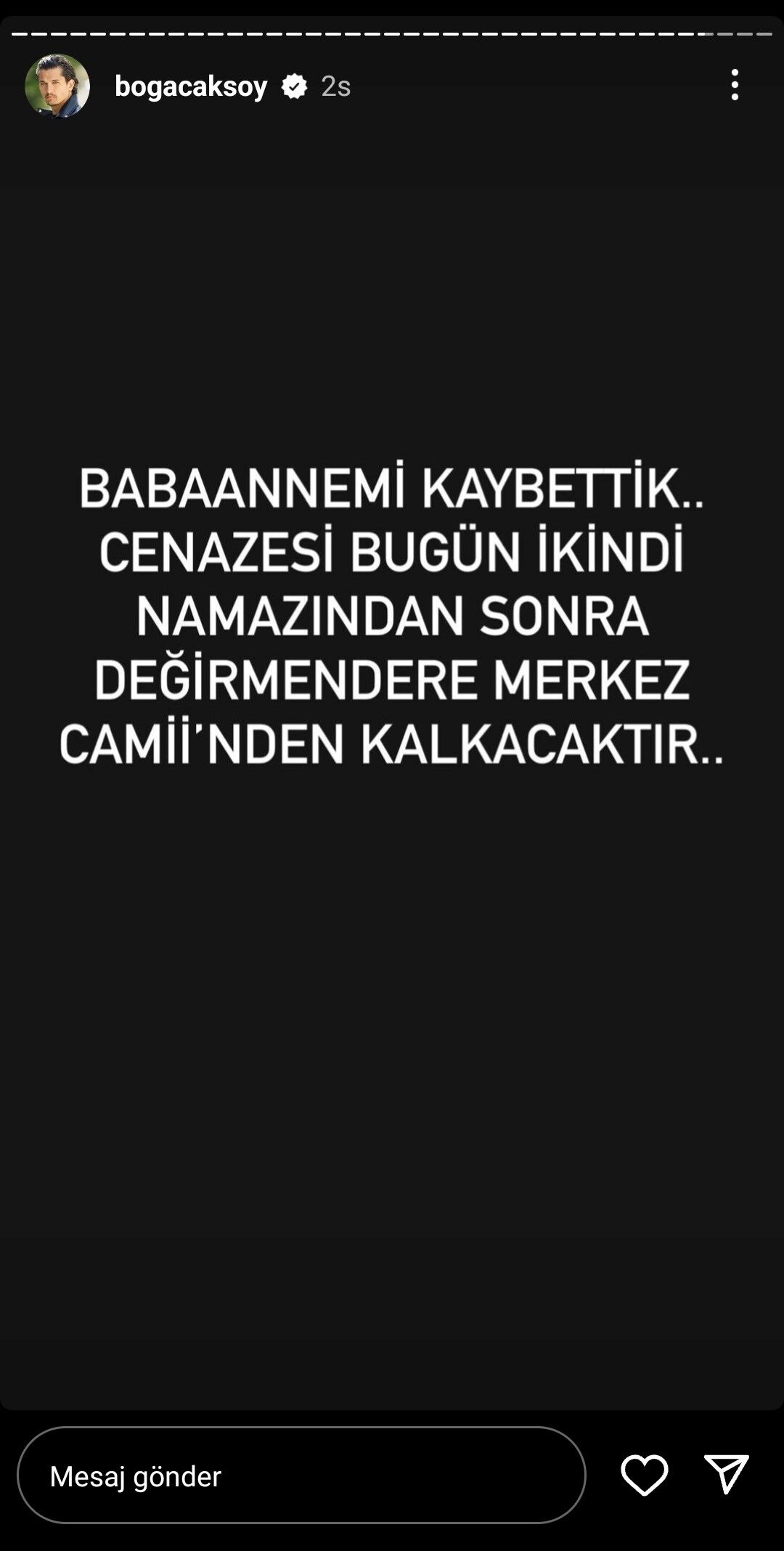 boğaç aksoy sosyal medya duyuru