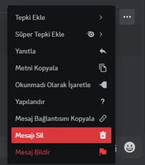 Discord Mesaj Silme 1