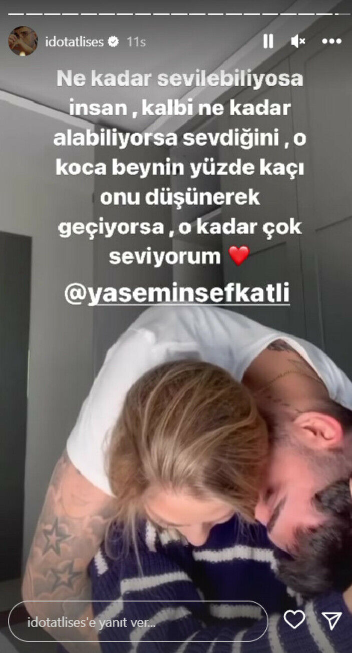 İdo Tatlıses ve Yasemi Şefkatli Öpücük Story