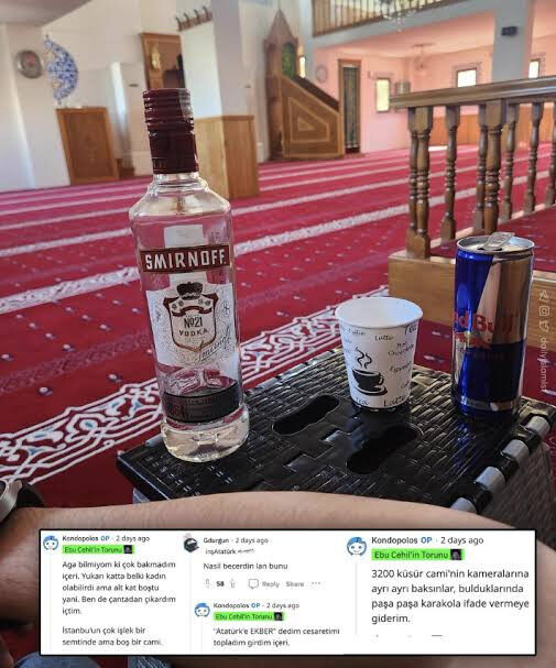 alkol şişesi paylaşımı