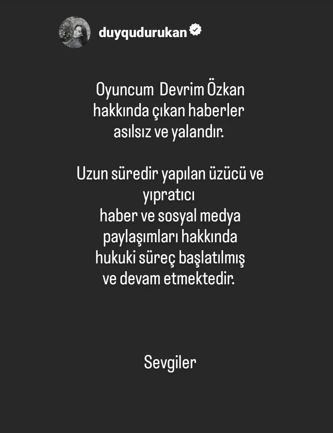 devrim özkan açıklama