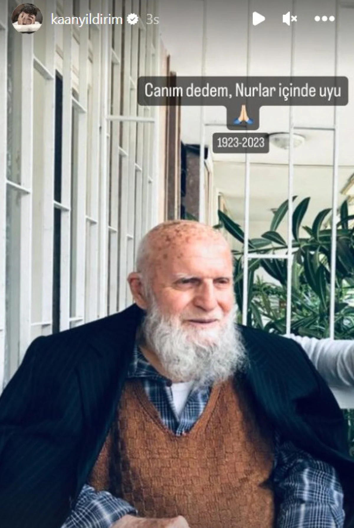 Kaan Yıldırım'ın Dedesi Vefat Etti