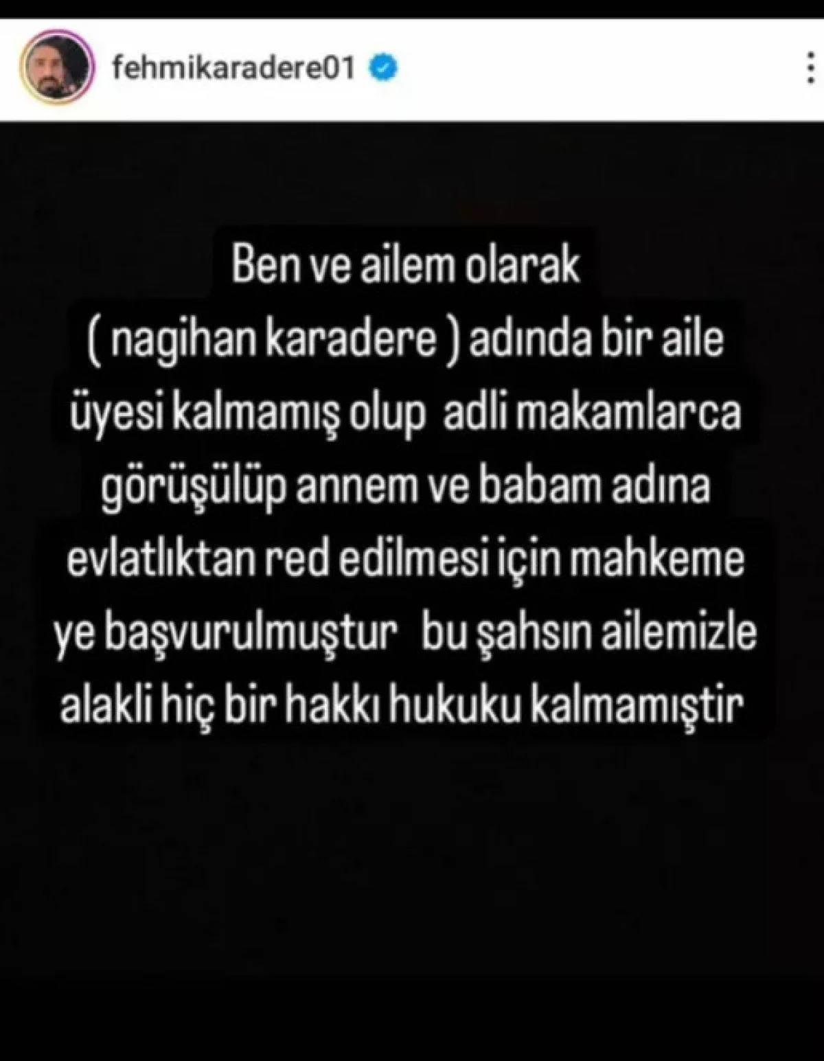 Nagihan Karadere Kardeşinin Paylaşımı