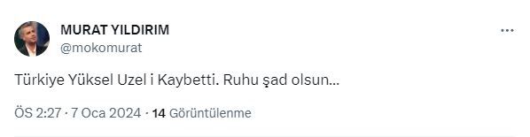 Moko Murat Yüksel Uzel Tweet