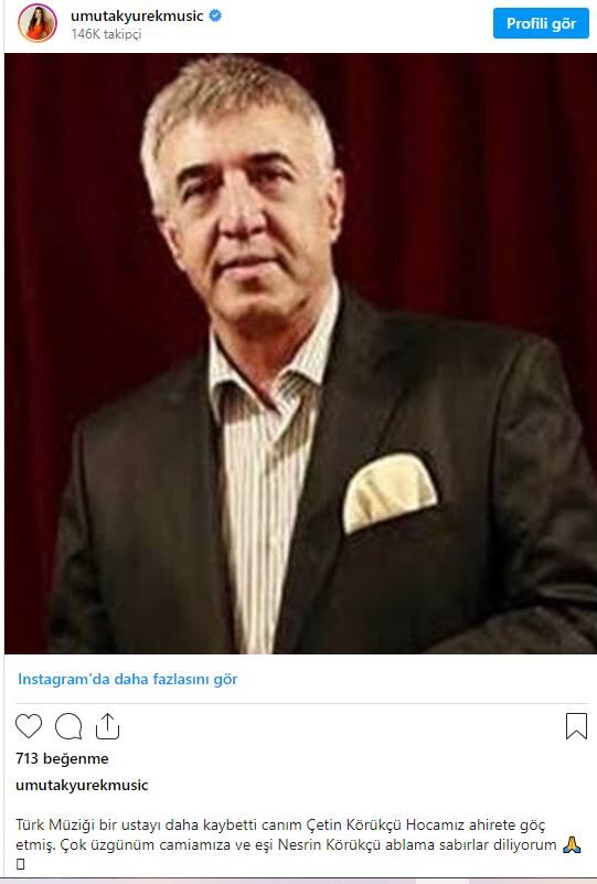 Umut Akyürek Sosyal Medya Paylaşımı