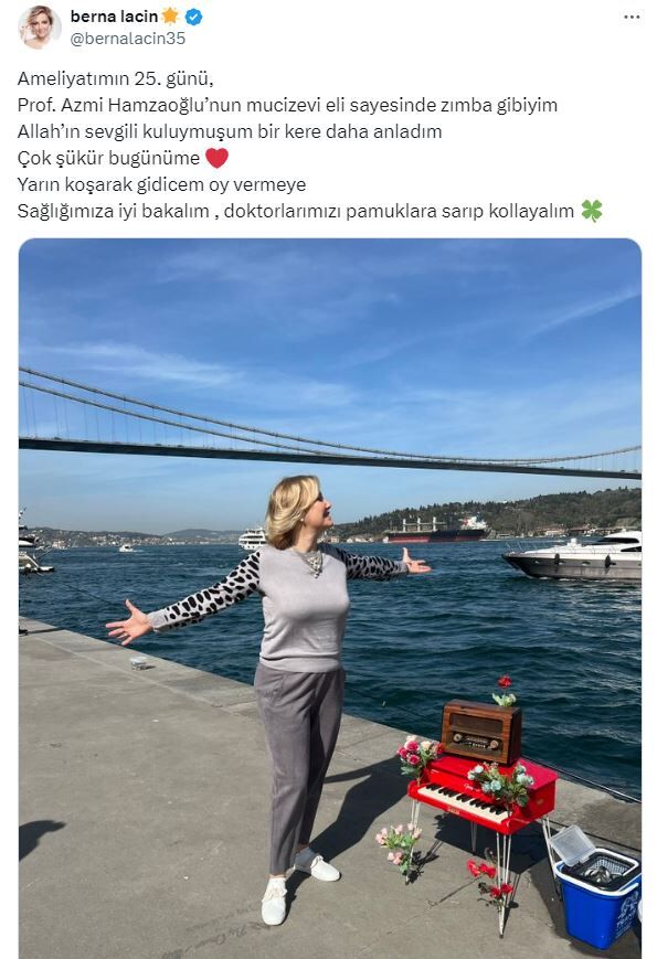 Berna Laçin Ameliyat Sonrası