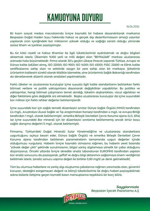 Beypazarı Soda Açıklama