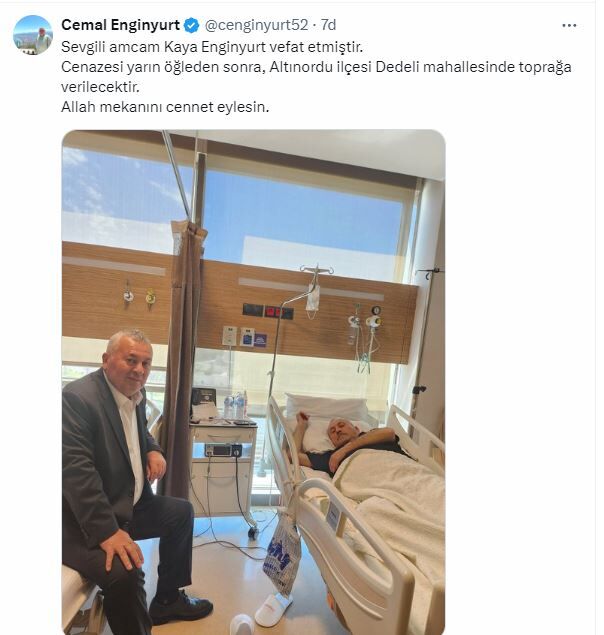 Cemal Enginyurt'un Amcası Vefat Etti
