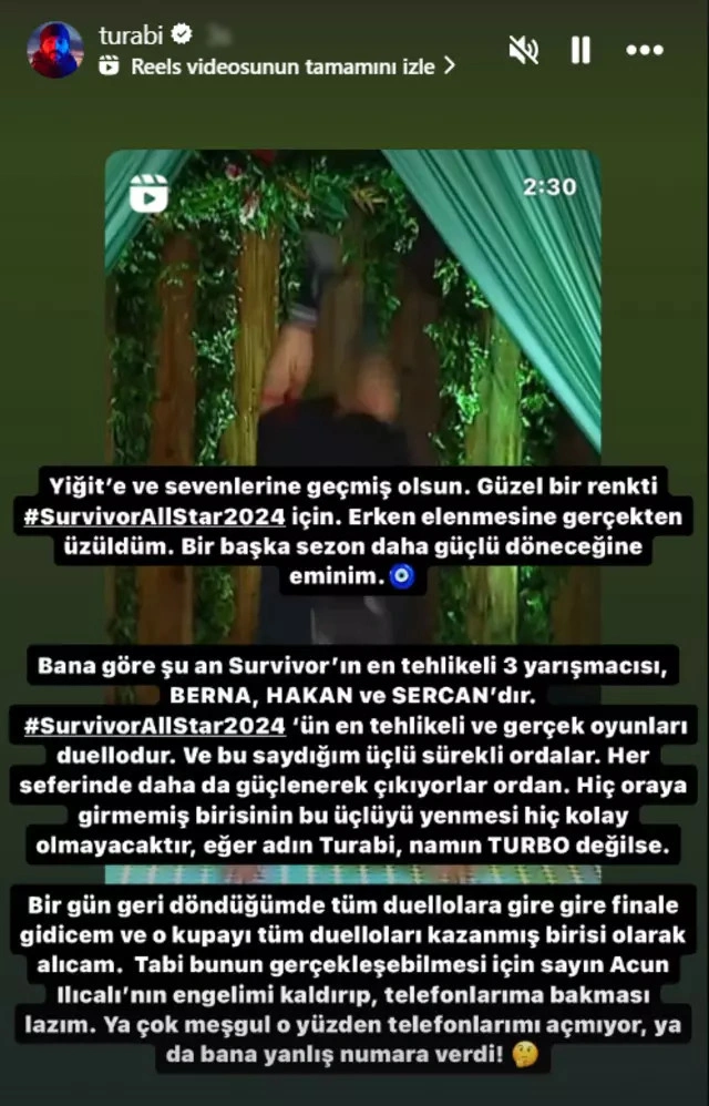 Turabi Acun Ilıcalı'ya Seslendi