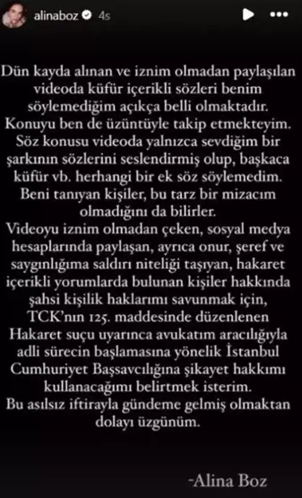 Alina Boz Açıklama