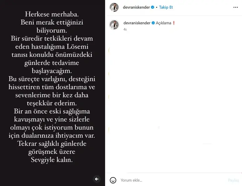 Devran Iskender Lösemi Tanısı 1
