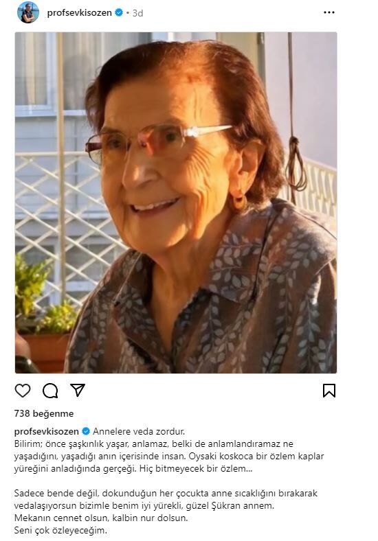 Şevki Sözen Kayınvalidesini Kaybetti
