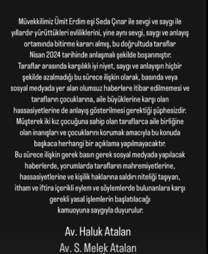 Ümit Erdim Avukat Açıklaması