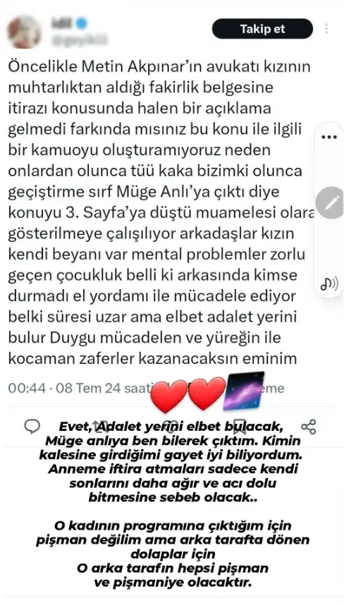 Duygu Nebioğlu Açıklama