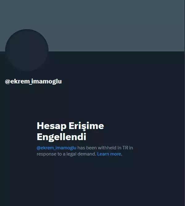 Ekrem Imamoğlu X Hesabı Kapatıldı