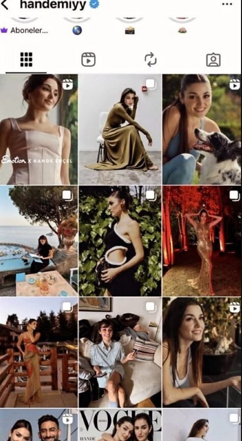 Hande Erçel Instagram