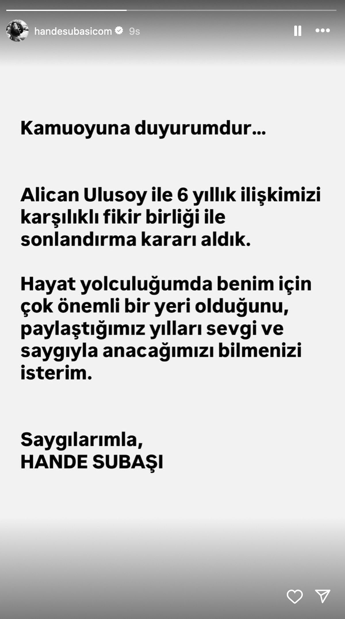 Hande Subaşı Açıklama