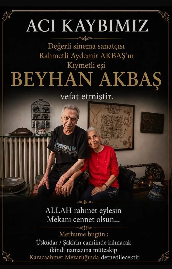 Aydemir Akbaş'ın Eşi Beyhan Benek Akbaş Hayatını Kaybetti (1)